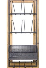 Melrose International Wall Glass Holder with Basket