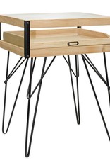 Melrose International Accent Table w/Glass Top