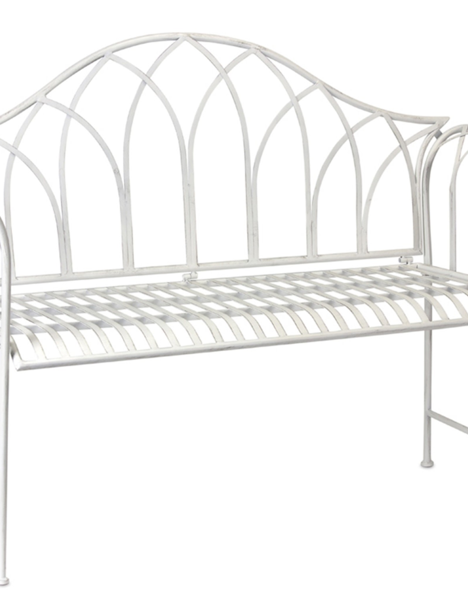 Melrose International White Garden Bench