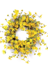 Melrose International Daisy Wreath 23"D Polyester