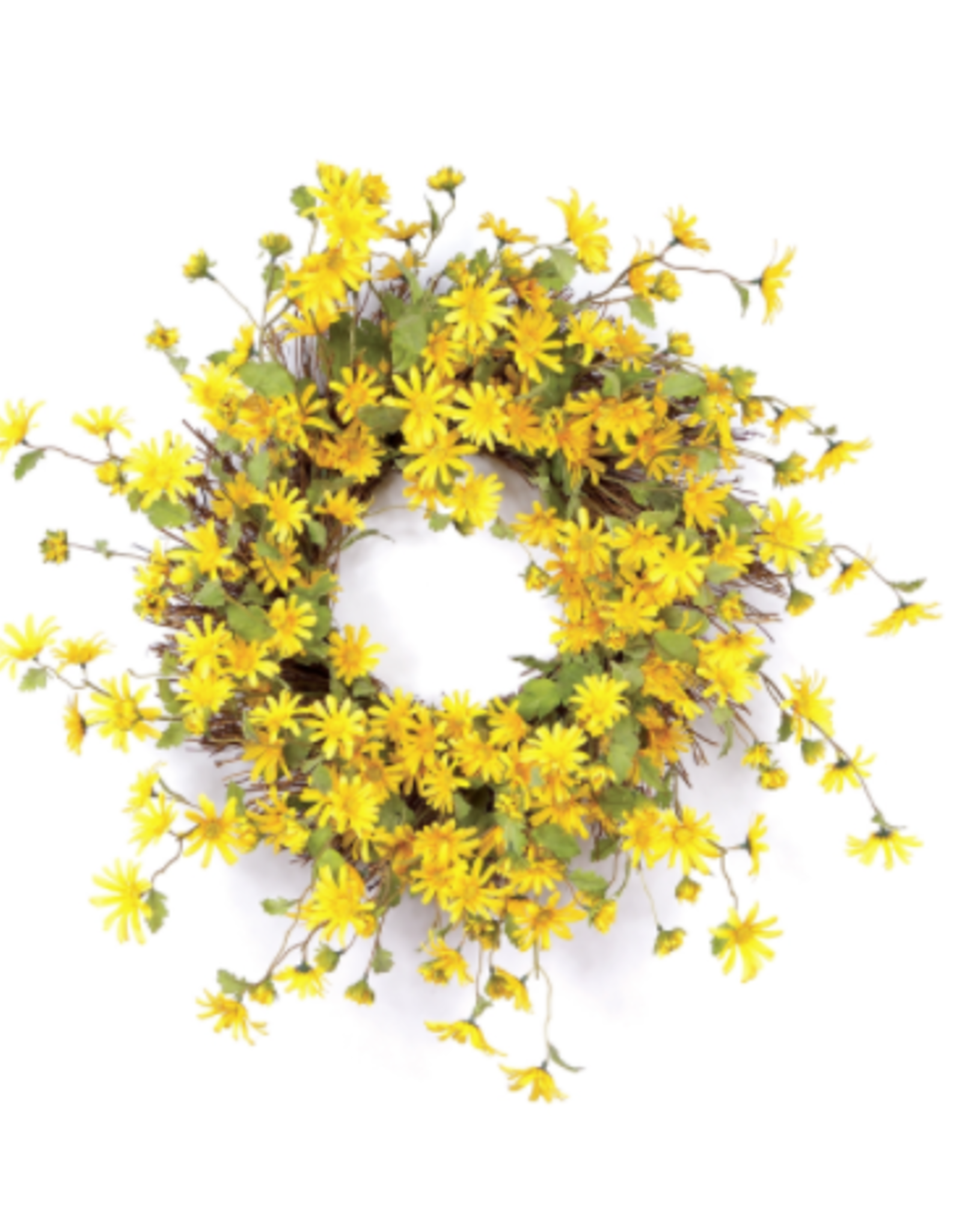 Melrose International Daisy Wreath 23"D Polyester
