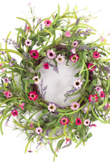 Melrose International Wild Flower Bloom Wreath 32"D Paper/Foam