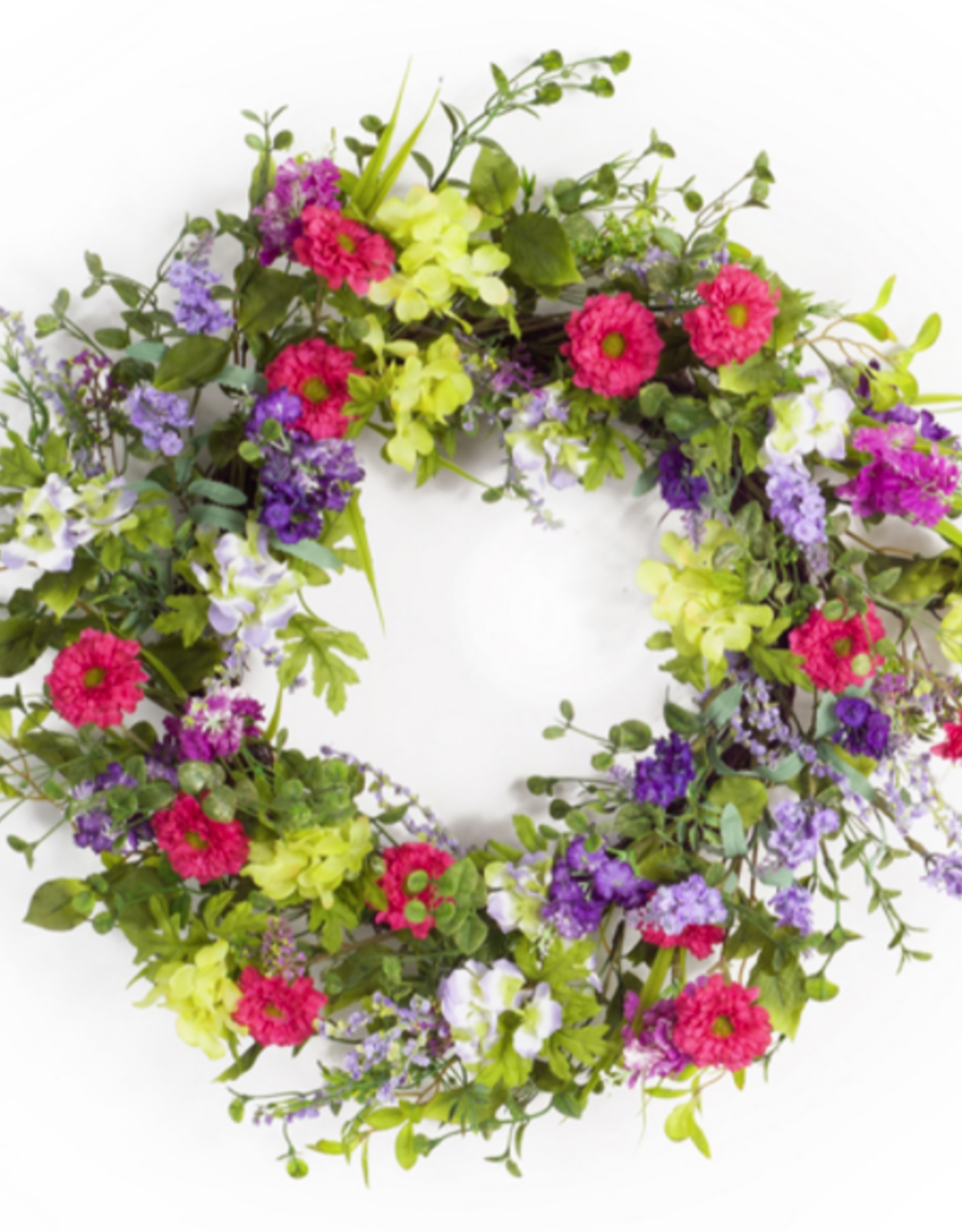 Melrose International Mixed Floral Wreath 24"D
