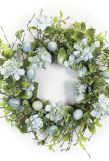 Melrose International Egg/Floral Wreath 22"D Foam