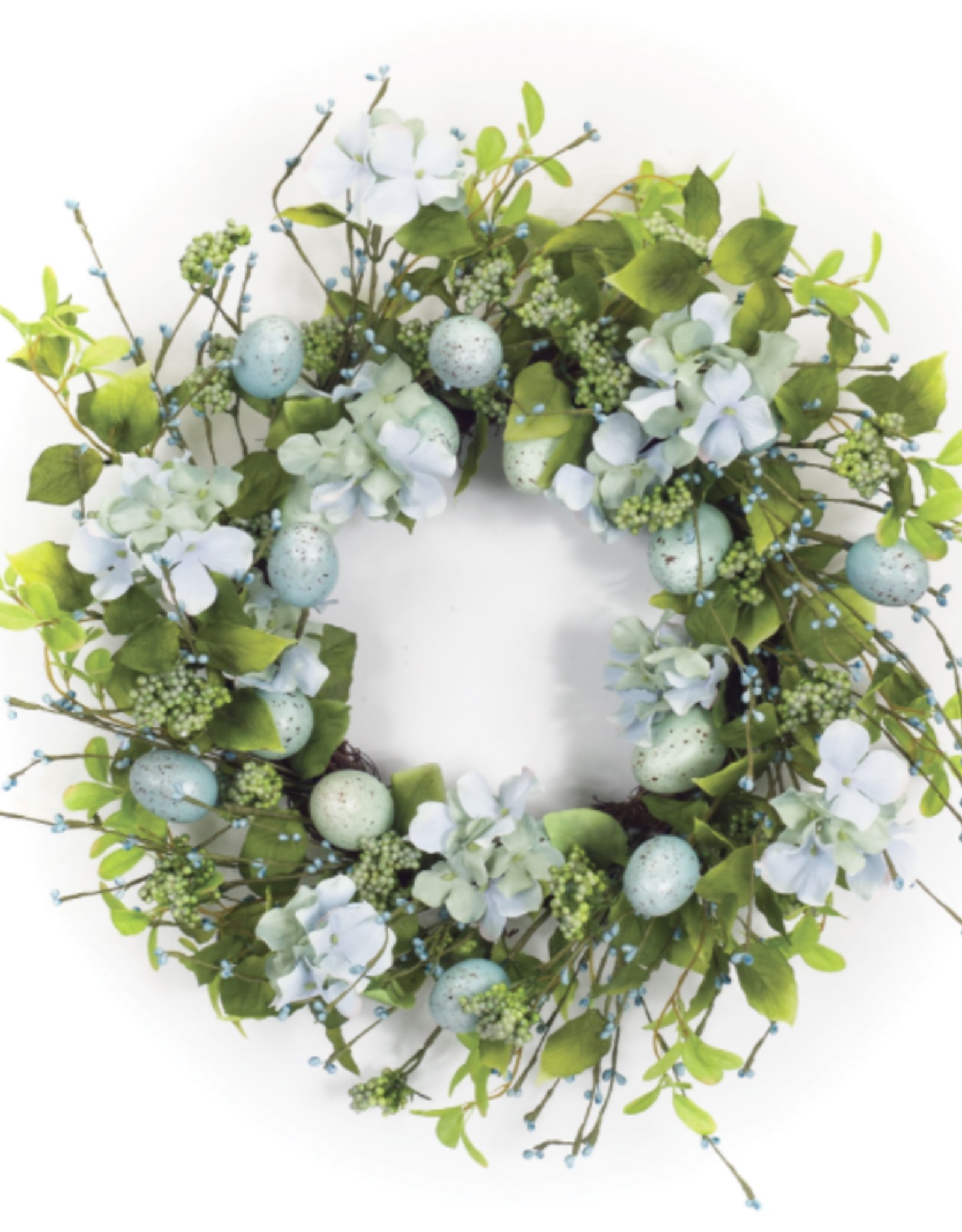 Melrose International Egg/Floral Wreath 22"D Foam