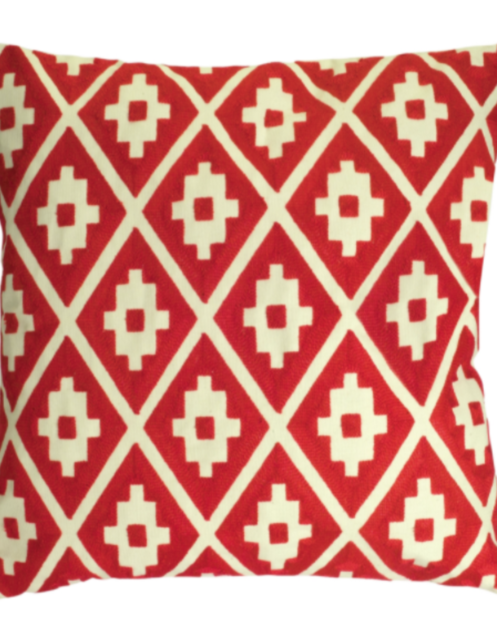Melrose International Pillow (Set of 2) 17.5" Polyester Red