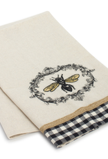 Melrose International Bee Tea Towel (Set of 6) 27.25" x 17" Polyester