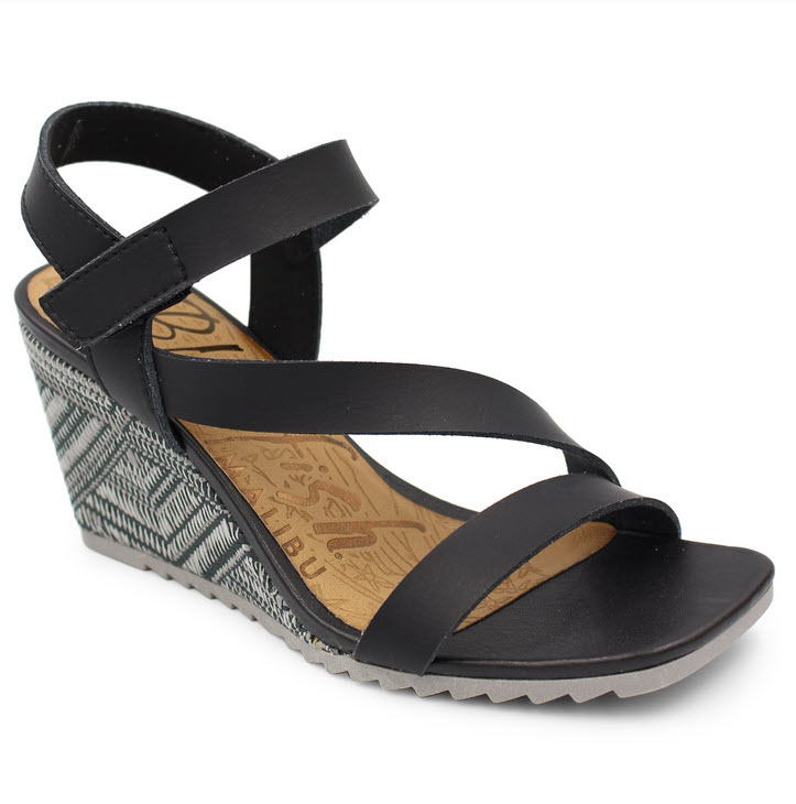 Black DyeCut Orchid Wedge - Southern Belle Boutique