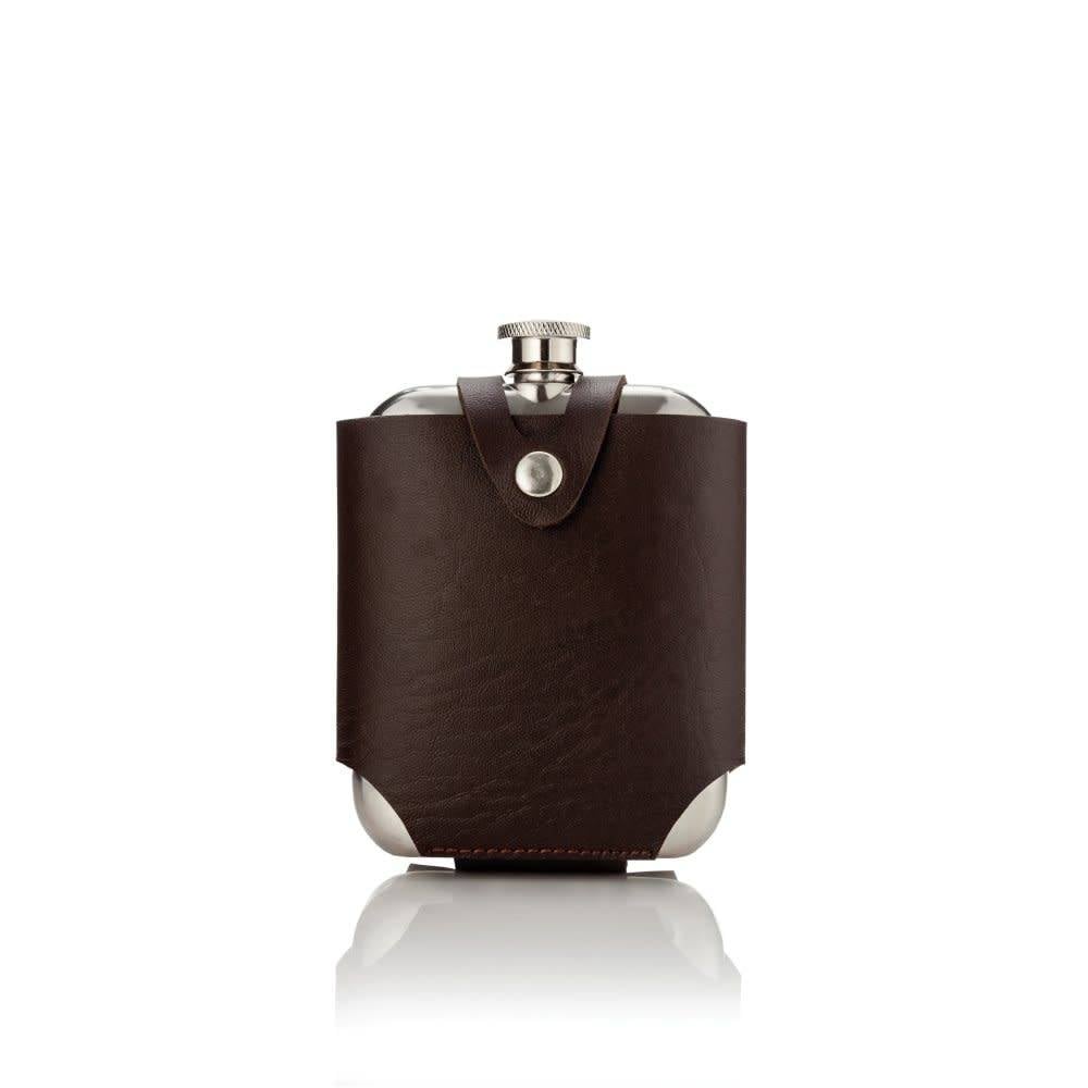 Viski Admiral Stainless Steel Flask and Traveling Case-1