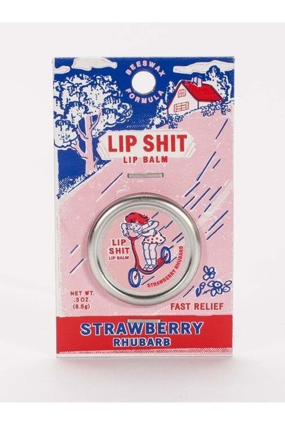 Blue Q Lip Shit Strawberry Rhubarb