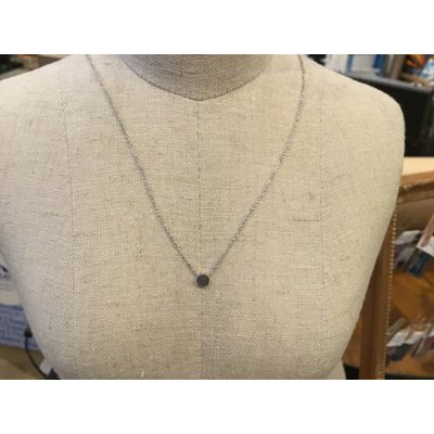 Covenant Covenant Mini Round Necklace 14kt White Gold Covenant Covenant Mini Round Necklace 14kt White Gold
