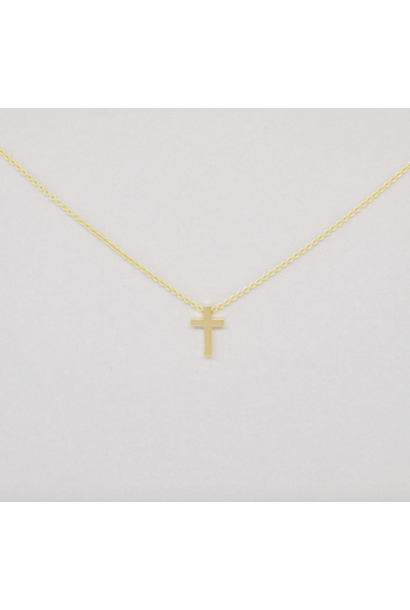 Covenant Cross Necklace 14kt Yellow Gold