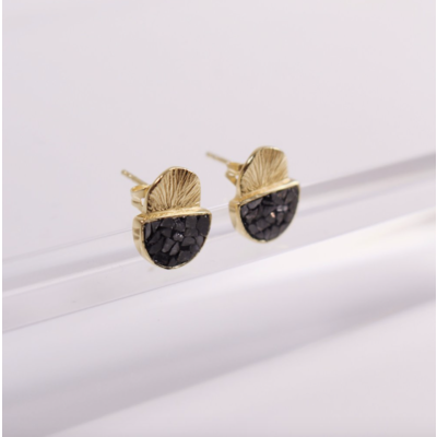 Joya Joya Deco Diamond Laine Earrings Black Joya Joya Deco Diamond Laine Earrings Black