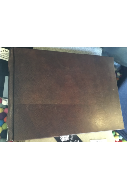 Fiorentina Guest Book 7x9 Leather, Hard Cover, Lined Pages, Blank Cover - BROWN