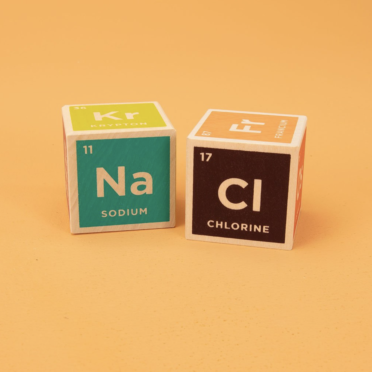 periodic table wooden blocks