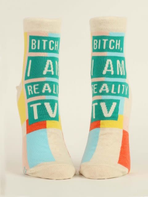 Blue Q Ankle Socks I am Reality TV-1