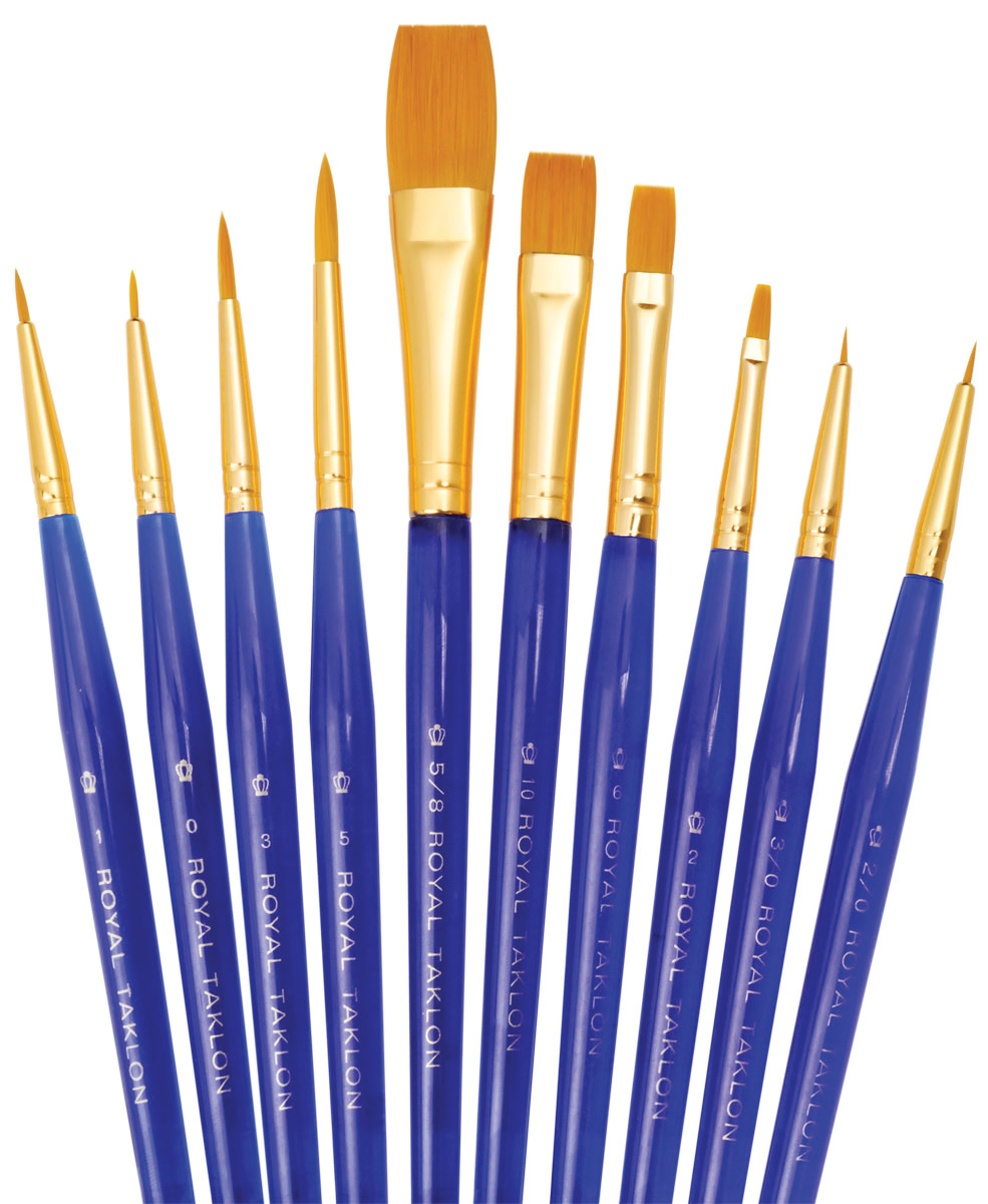 Royal & Langnickel 10pc Gold Taklon Brush Set-1