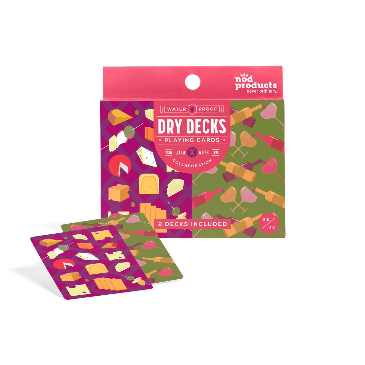 Nod Dry Decks Playing Cards Wine & Cheese-1