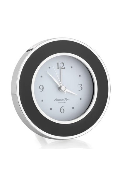 Addison Ross Alarm Clock Black & Silver