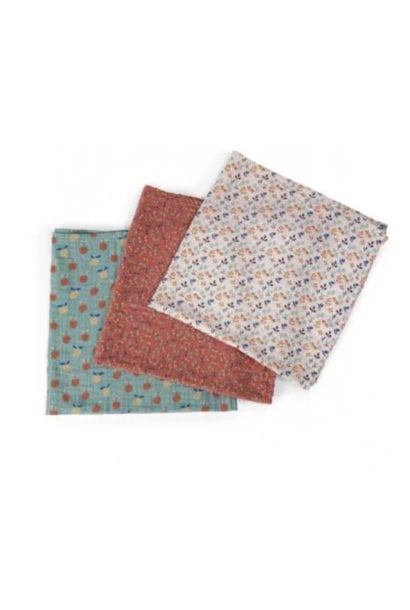 Moulin Roty Pomme des Bois Muslin Squares-Set of 3