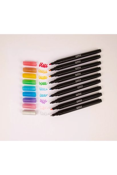 OMY 9 Glitter Markers