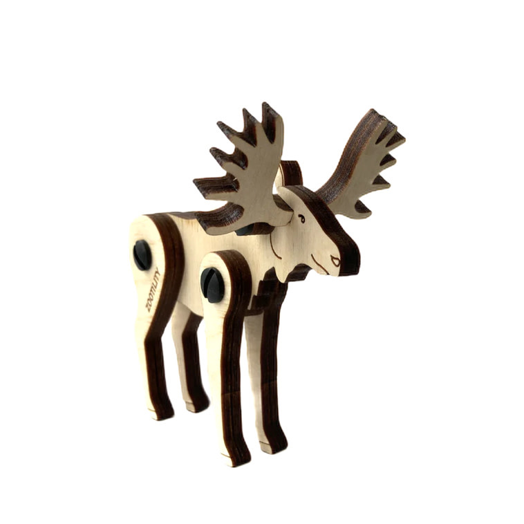 Zootility Wooden 3D Puzzle Toy - Moose-1