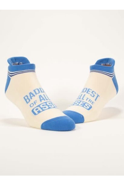 Blue Q Sneaker Socks L/XL Baddest Of Asses