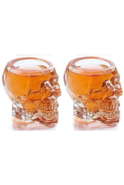 Wine Savant Skull Shot Glasses Set of 2