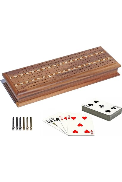 Everest Cribbage Walnut Board with Case