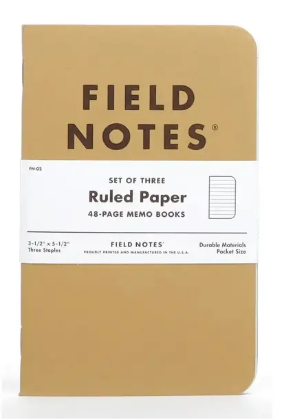 Field Notes Original Kraft Ruled Paper 3pk