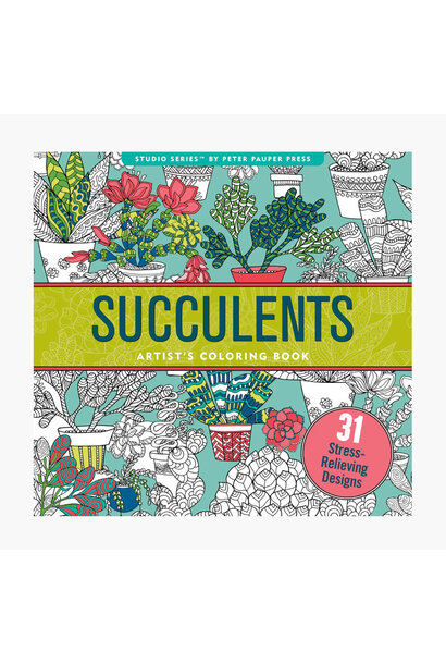 Succulents Colouring Book