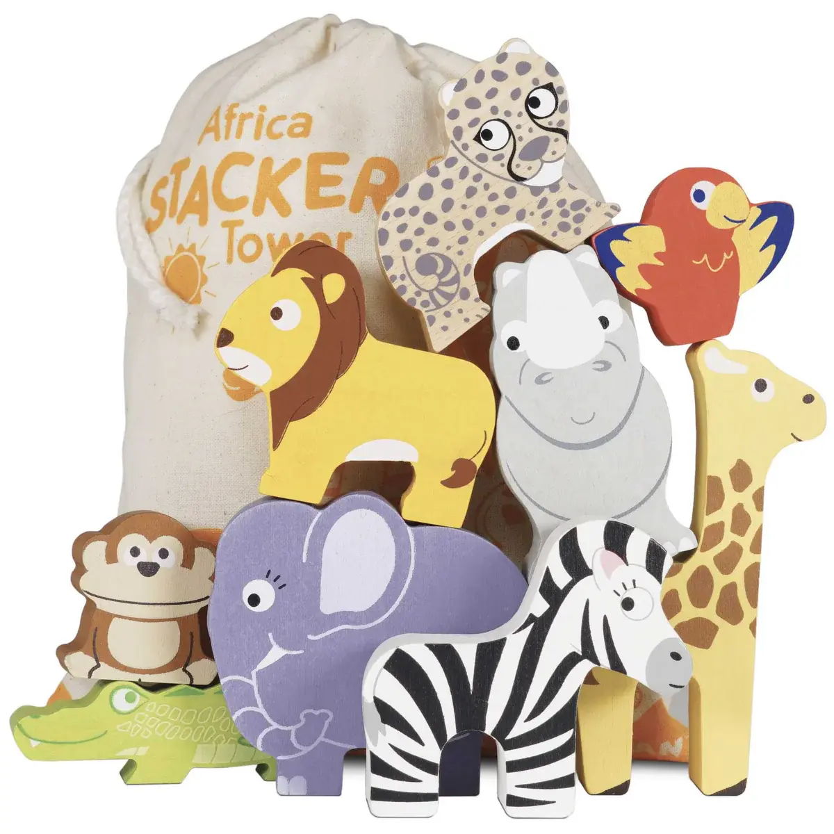 Le Toy Van Africa Stacking Animals Get the Goods