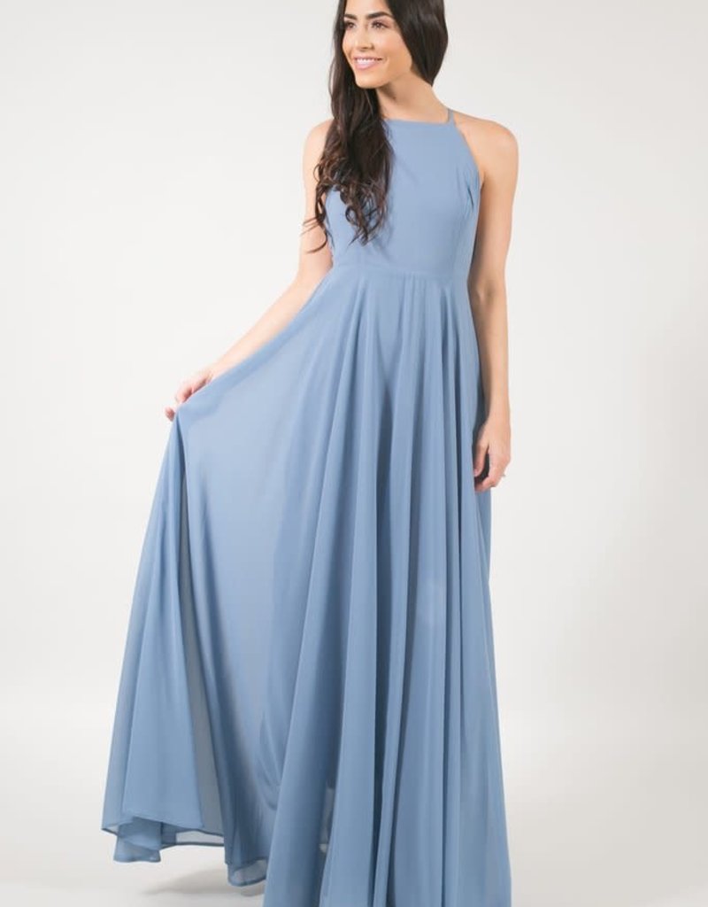 Payton Maxi Dress - Dusty Blue - Adorn Boutique