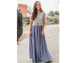 Kelly Maxi - Dusty Blue - Adorn Boutique