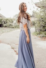 Space46 Kelly Maxi Skirt - Dusty Blue (FINAL SALE)