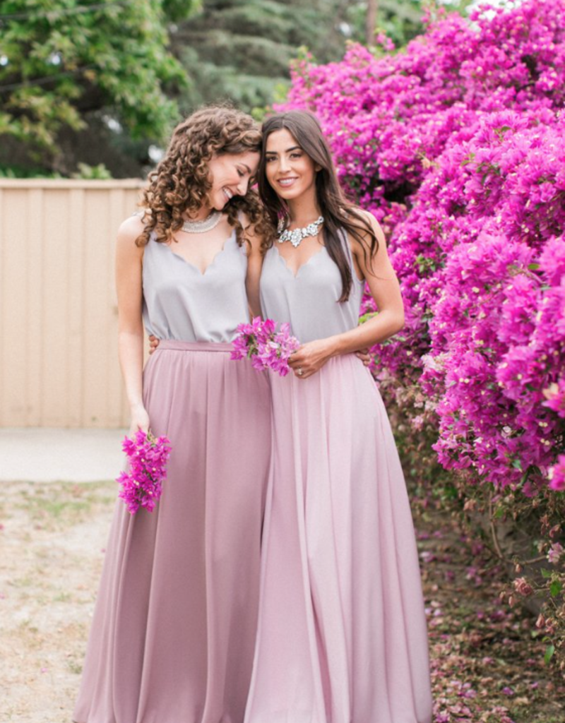 Anabelle Mauve Tulle Maxi Skirt