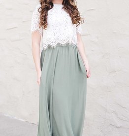 Space46 Kelly Maxi Skirt - Sage Green *Fits Small*
