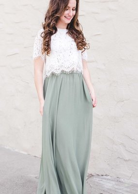 Space46 Kelly Maxi Skirt - Sage Green *Fits Small*