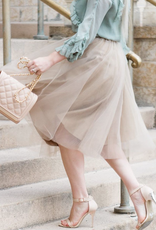 Adrian Soft Tulle Skirt - Coffee - Adorn Boutique