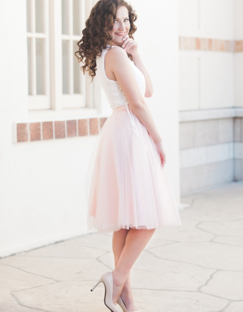 Space46 Adrian Soft Tulle Skirt - Blush