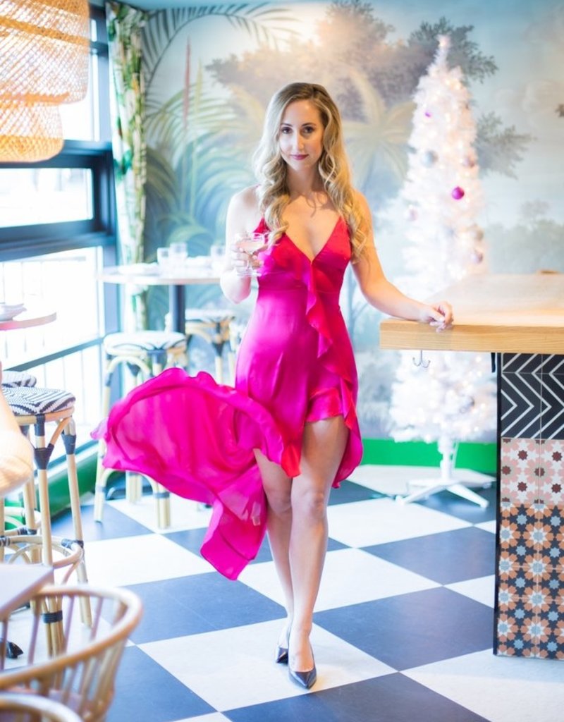 isabella ruffled maxi dress