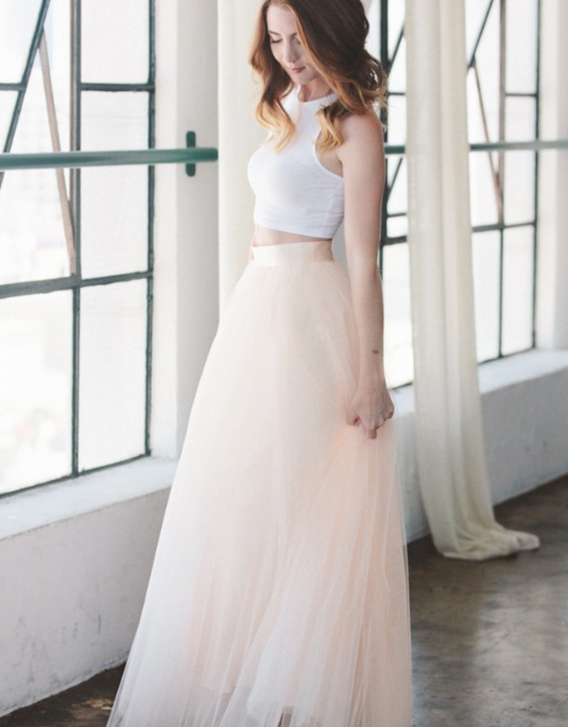 full tulle maxi skirt