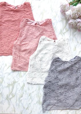 Sewn Designs Sewn Designs - Blush Lace Crop Top