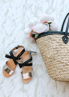 InWear Sabina Silver Metallic Leather Sandals (SIZE 10)
