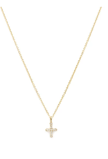 Leah Alexandra Leah Alexandra Cross Necklace - Gold CZ