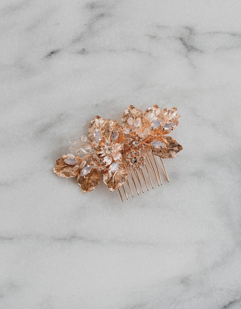 Luna & Stone Margot Rose Gold Hair Comb