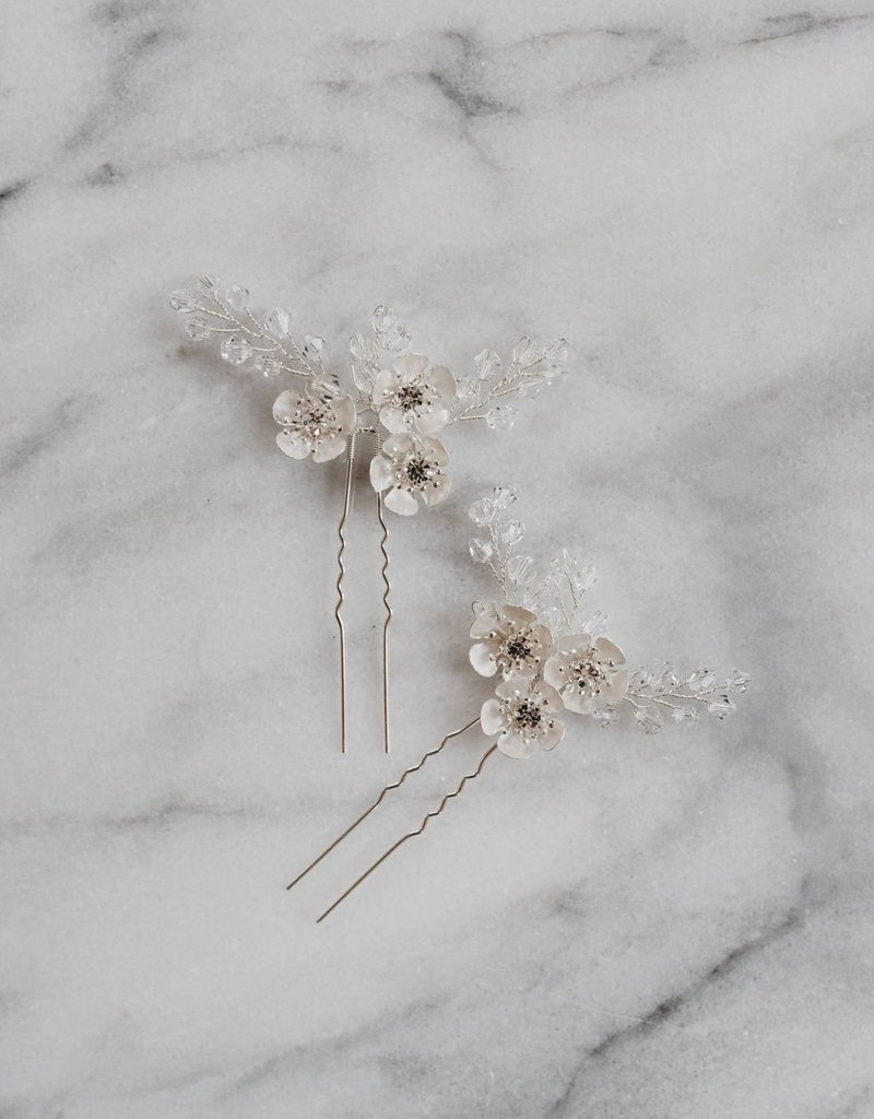 Luna & Stone Evie Hair Pin - Set of 2 (Silver)