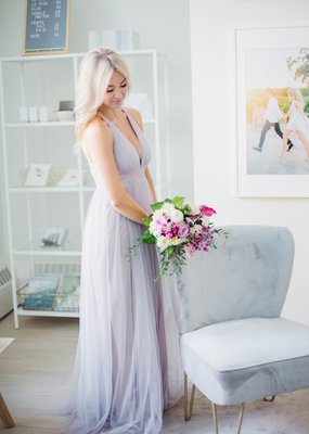 luxxel tulle maxi dress