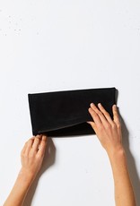 Status Anxiety Status Anxiety - Feel the Night Suede Foldover Clutch