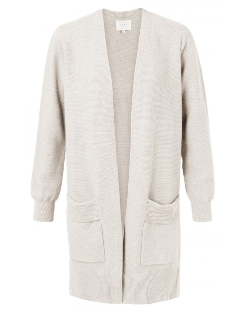 long waffle cardigan